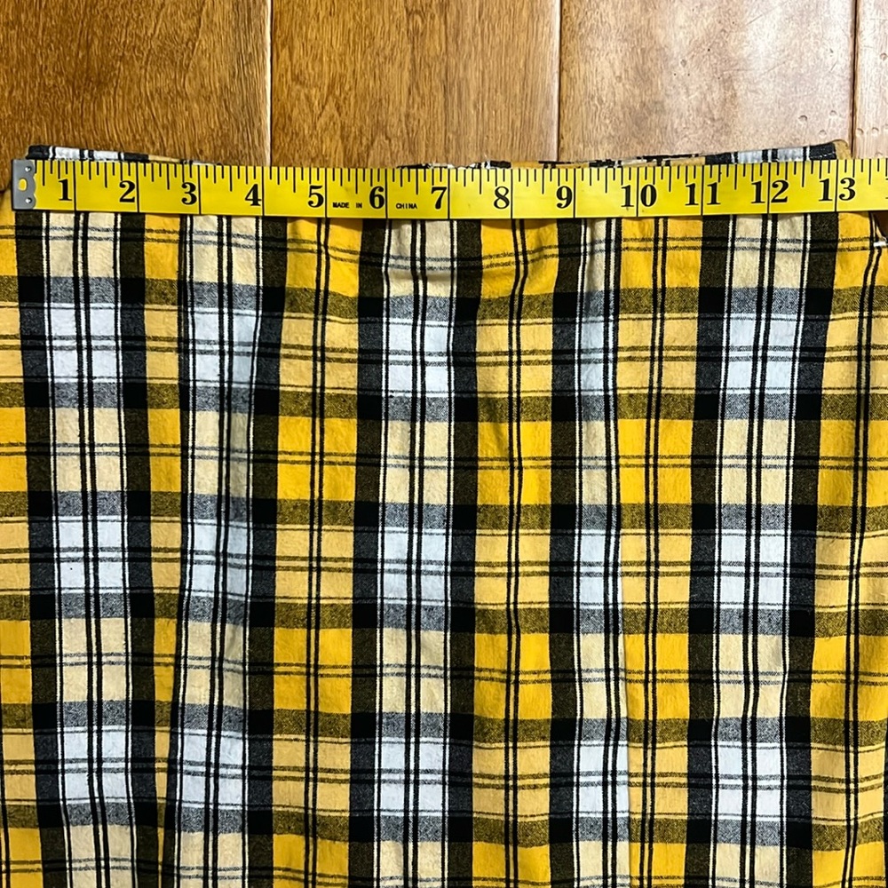 Hollister Yellow Plaid Pencil Mini Skirt Size Small Y2K Clueless Preppy Twee - Picture 5 of 11